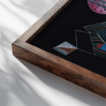 Concentre 1937 Wassily Kandinsky close up dark wood mockup