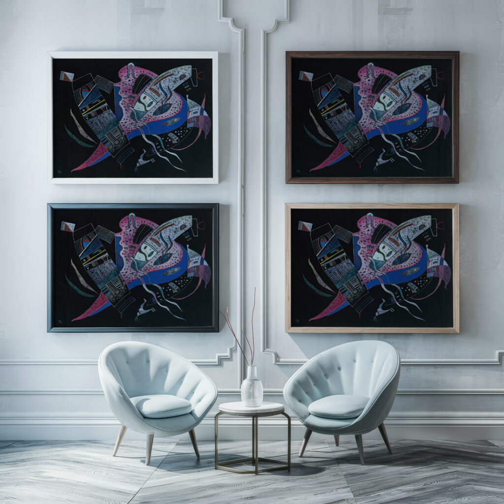Concentre 1937 Wassily Kandinsky framed posters mockup