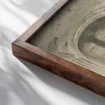 Concourse Grand Central 1919 Joseph Pennell close up dark wood mockup