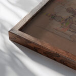 Coney Island 1904 Joseph Pennell close up dark wood mockup