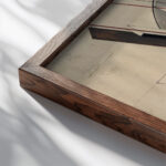 Construction 1921 Gustav Klutsis close up dark wood mockup