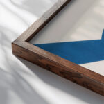 Construction Dynamique Penetration De Spirales Et Diagonales 1942 Sophie Taeuber Arp close up dark wood mockup