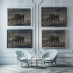 Construction Slaves 1922 Alfred Ost framed posters mockup