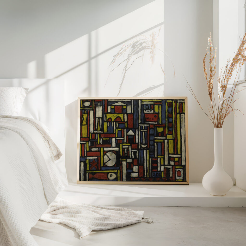 Constructivo a cinco tonos 1943 Joaquin Torres Garcia 4 mockup