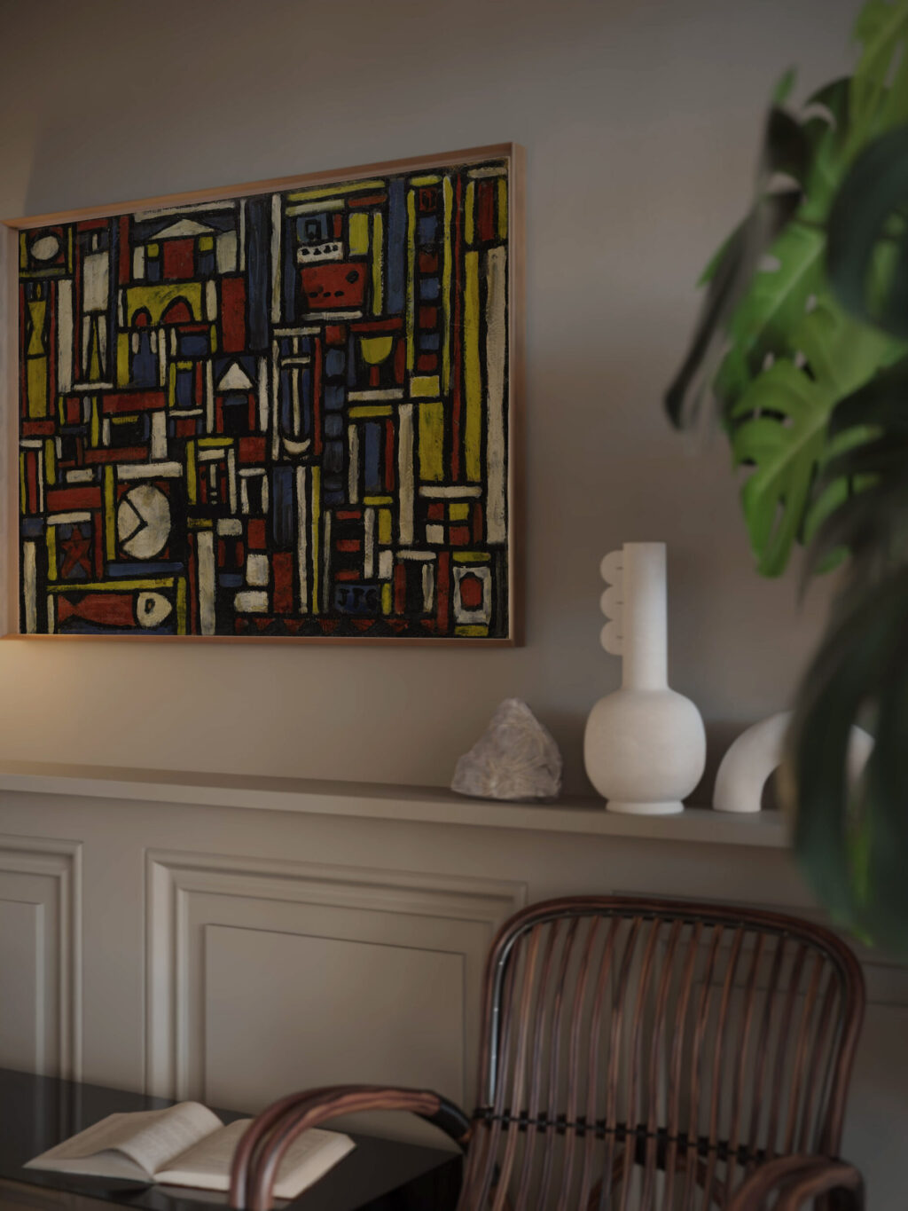 Constructivo a cinco tonos 1943 Joaquin Torres Garcia video mockup