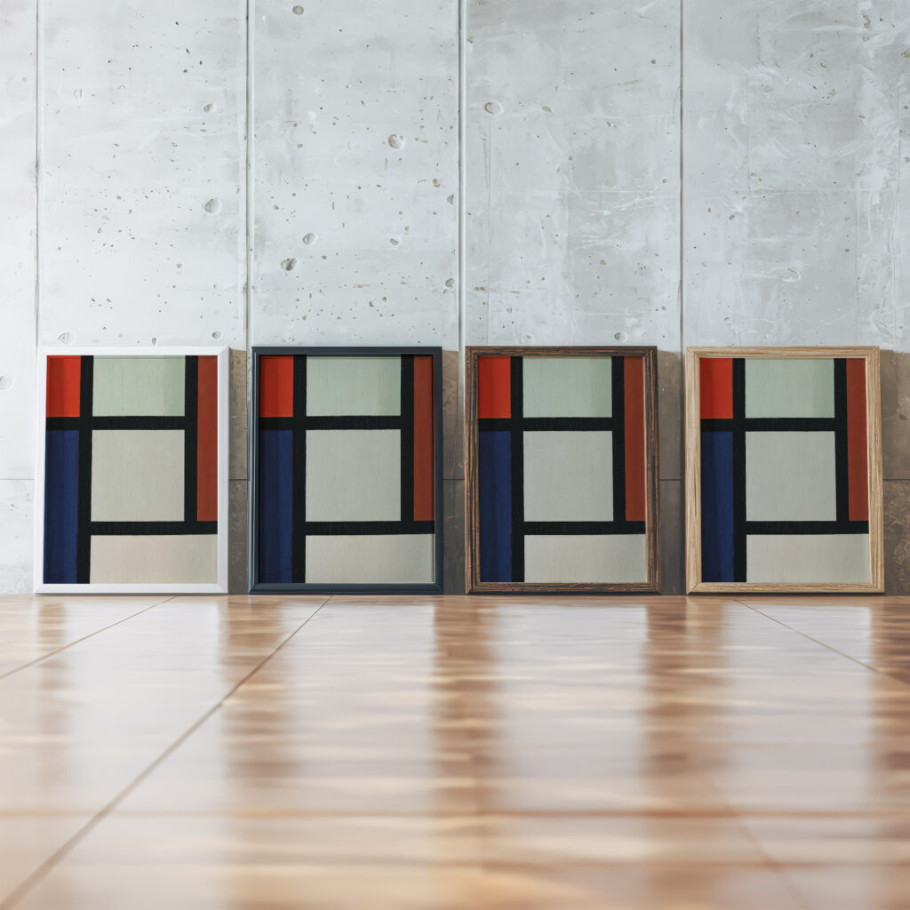 Contra Composition 1927 28 Theo van Doesburg framed posters mockup