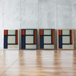 Contra Composition 1927 28 Theo van Doesburg framed posters mockup