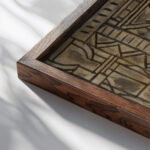 Contraste 1931 Joaquin Torres Garcia close up dark wood mockup