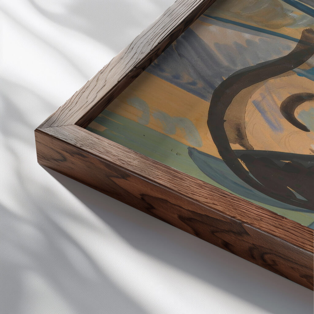 Conversation 1935 Zygmunt Waliszewski close up dark wood mockup