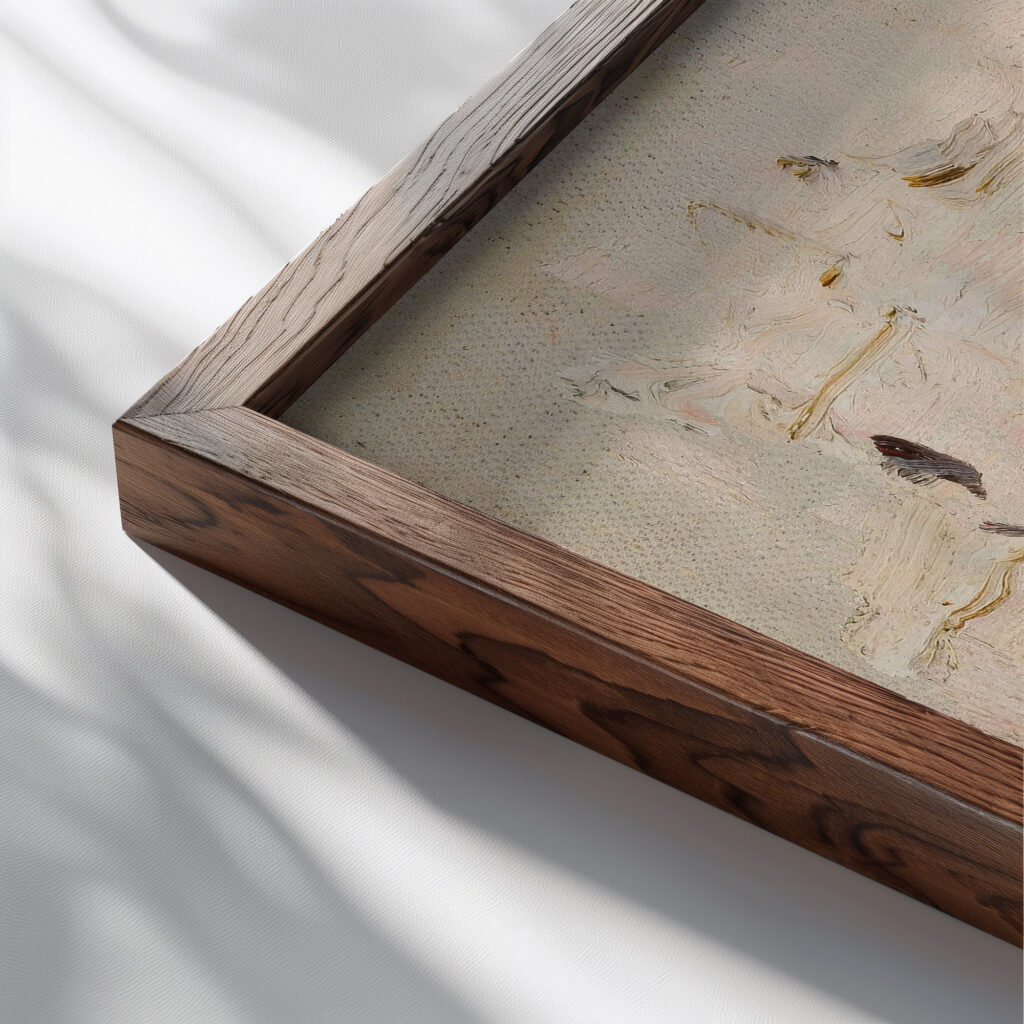 Corfu – goats. From the journey to Greece 1905 Jan Ciaglinski close up dark wood mockup