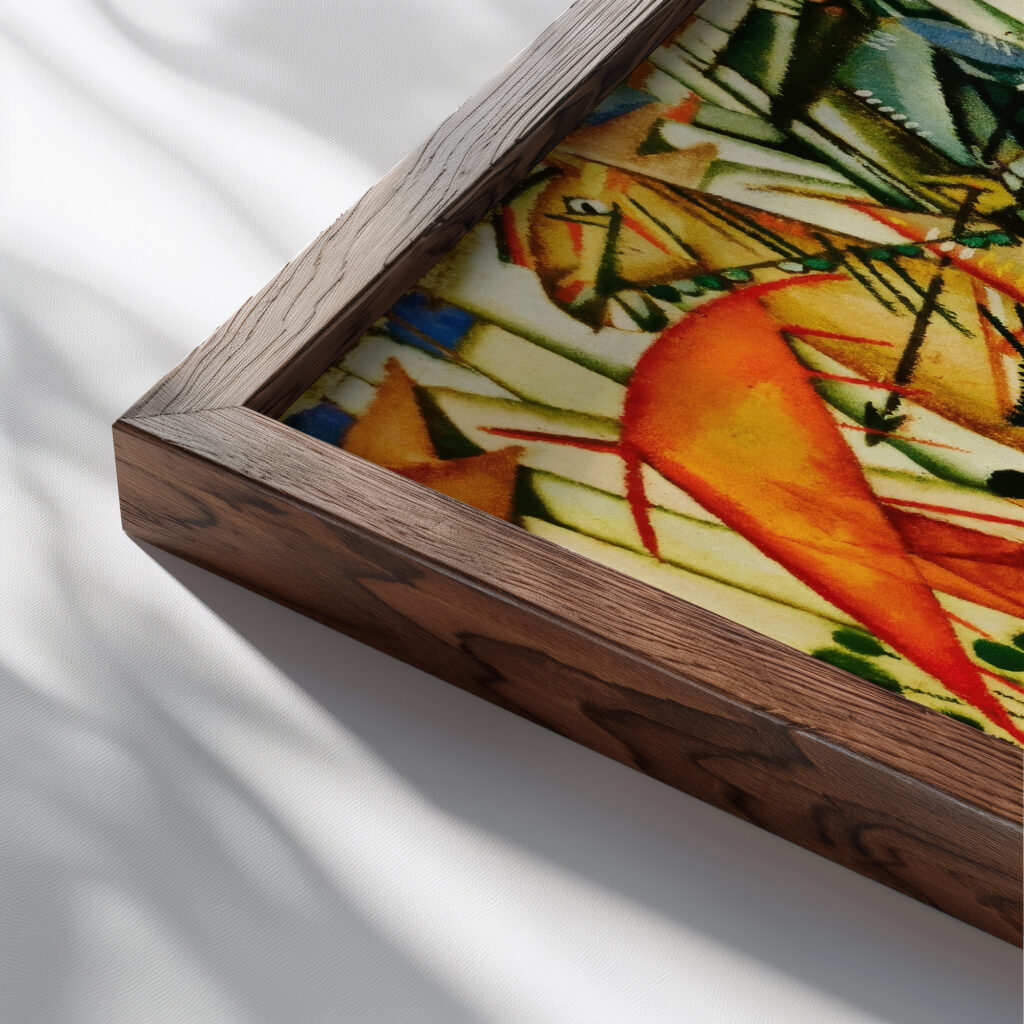 Corpus Christi Procession 1913 Amadeo de Souza Cardoso close up dark wood mockup