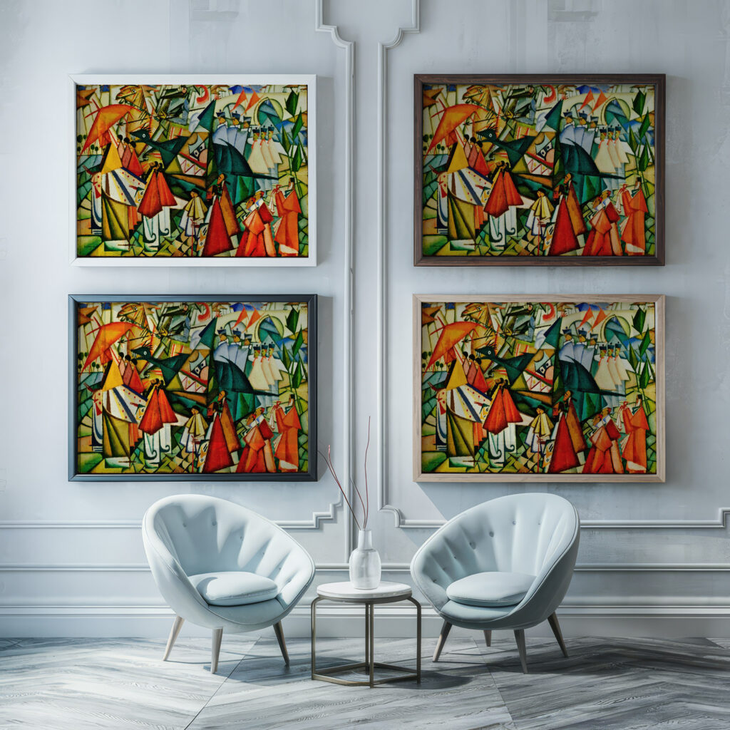 Corpus Christi Procession 1913 Amadeo de Souza Cardoso framed posters mockup