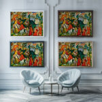 Corpus Christi Procession 1913 Amadeo de Souza Cardoso framed posters mockup