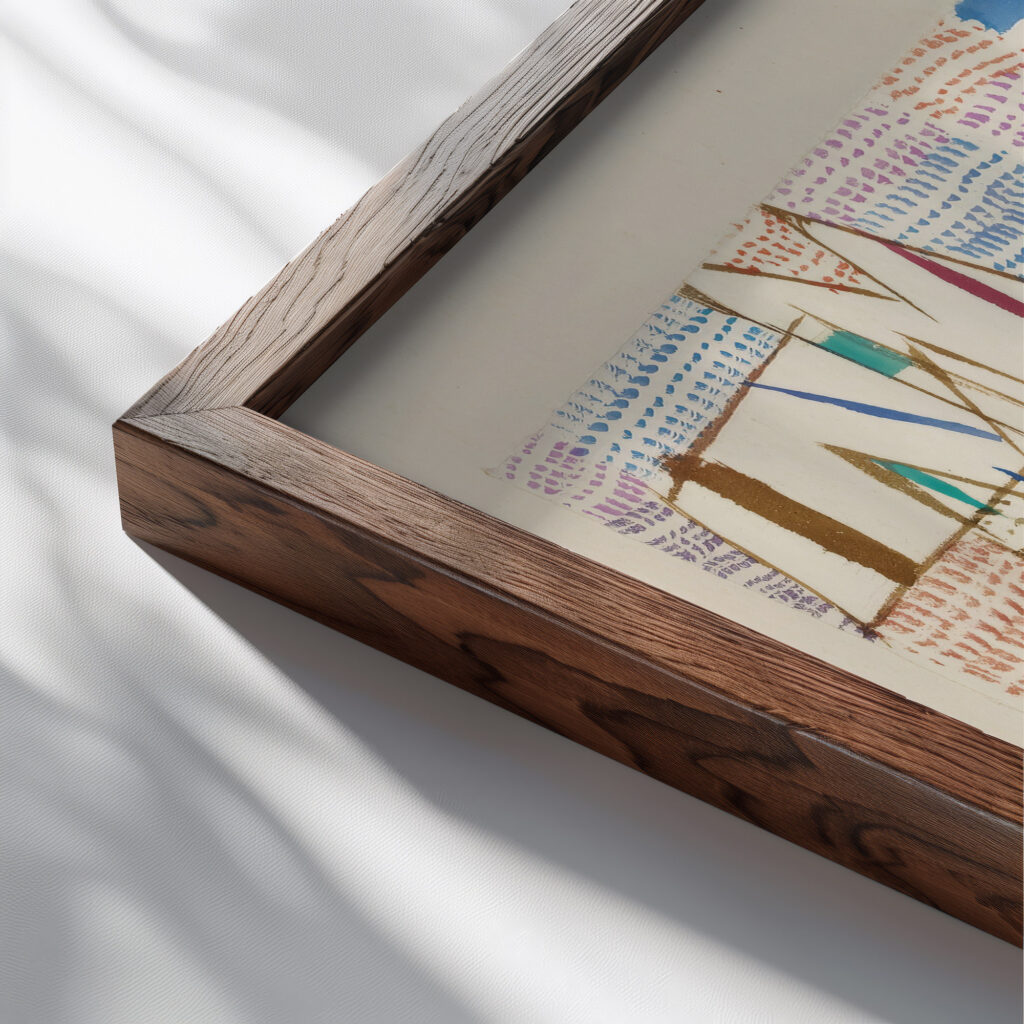 Cote De Provence 7 1927 Paul Klee close up dark wood mockup