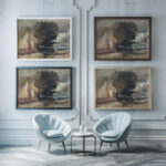 Cottage under a Tree Hercules Brabazon Brabazon framed posters mockup