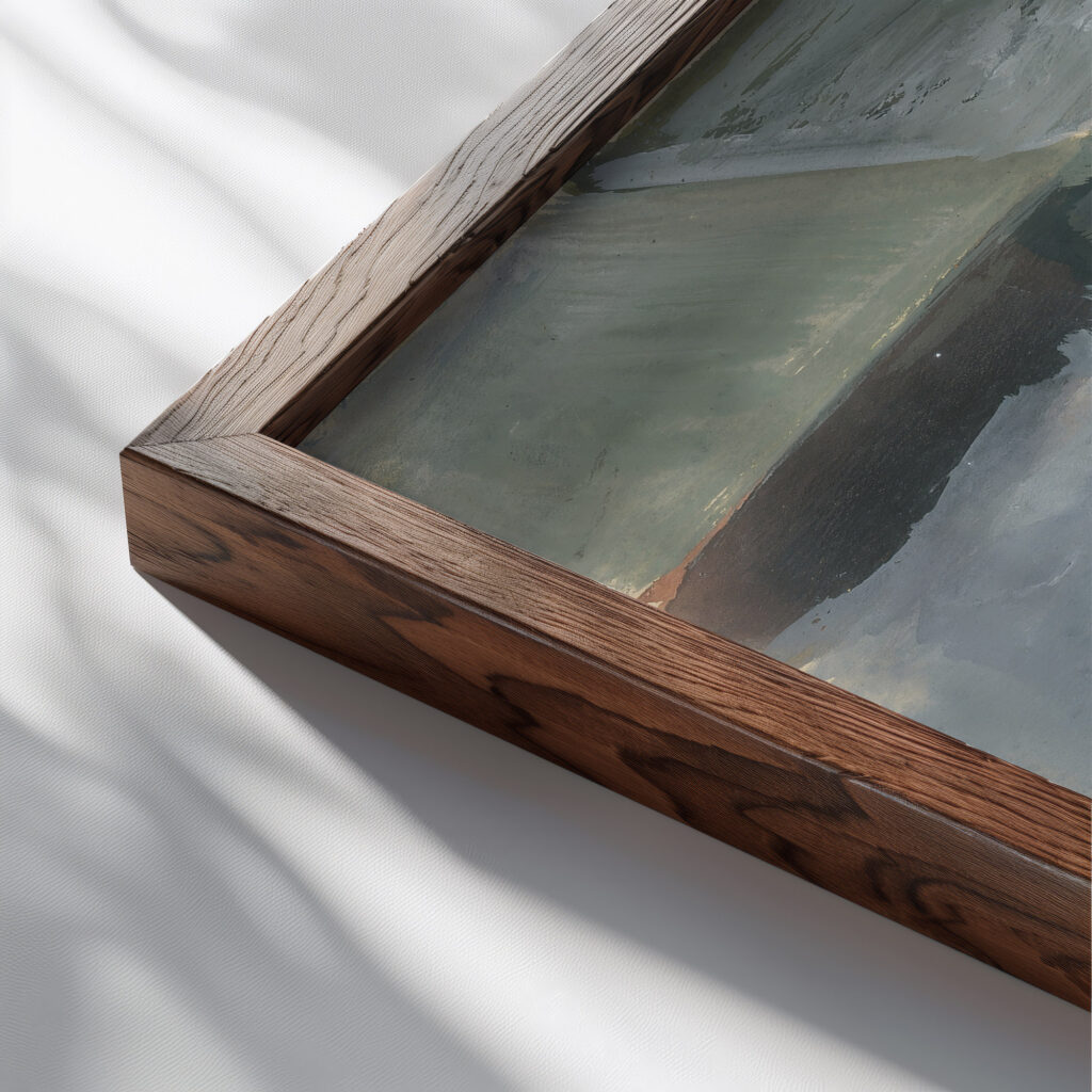 Cottages 1940–1944 Jan Novak close up dark wood mockup