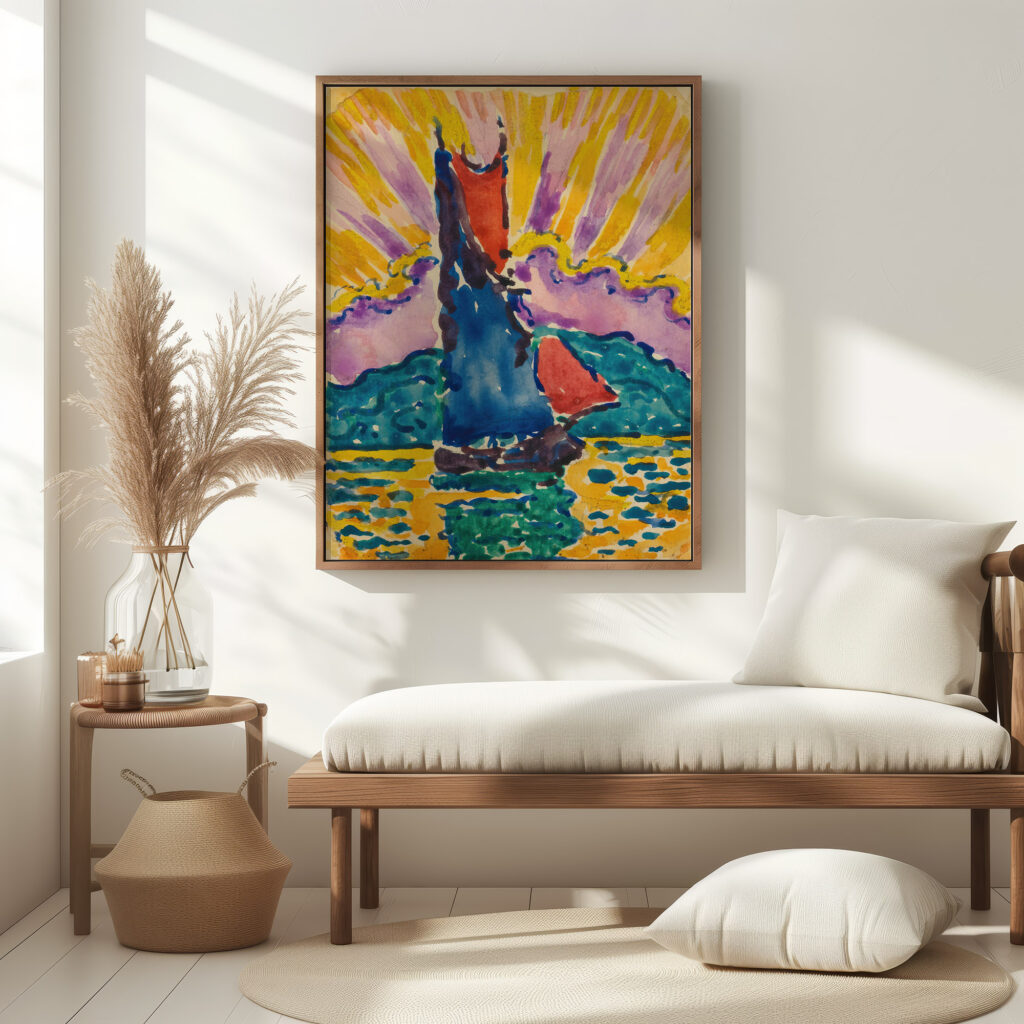 Coucher De Soleil Leventail Paul Signac 5 mockup