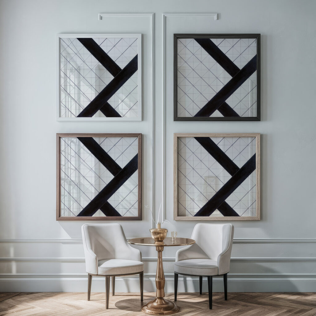 Counter composition VI. 1925 Theo van Doesburg framed posters mockup