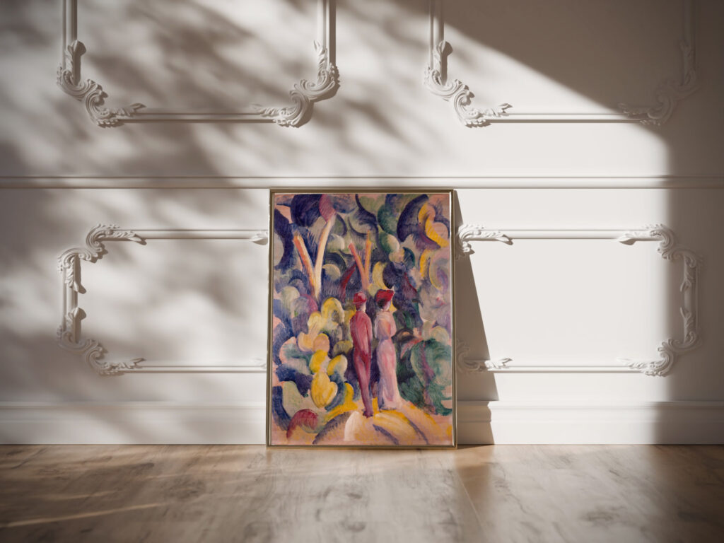 Couple on the Forest Track 1913 August Macke video mockup