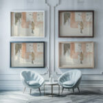 Couple taking a stroll Edwin Austin Abbey framed posters mockup