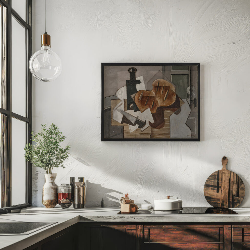 Couteau bouteille et pain breton 1929 Louis Marcoussis 6 mockup