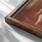 Cows 1936 Mikulas Galanda close up dark wood mockup