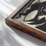 Creation I Schopfungsgeschichte I 1914 Franz Marc close up dark wood mockup