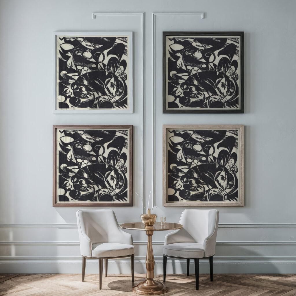 Creation I Schopfungsgeschichte I 1914 Franz Marc framed posters mockup