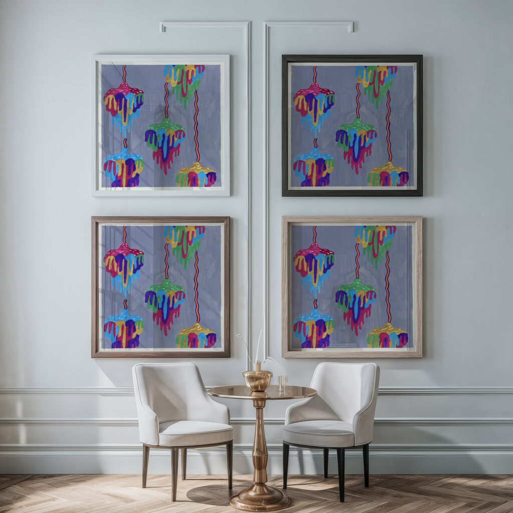 Creations Pl.06 1945 Jef de Schilder framed posters mockup