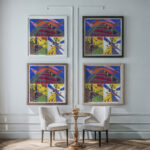 Creations Pl.08 1945 Jef de Schilder framed posters mockup