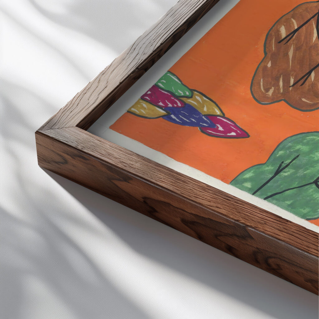 Creations Pl.09 1945 Jef de Schilder close up dark wood mockup