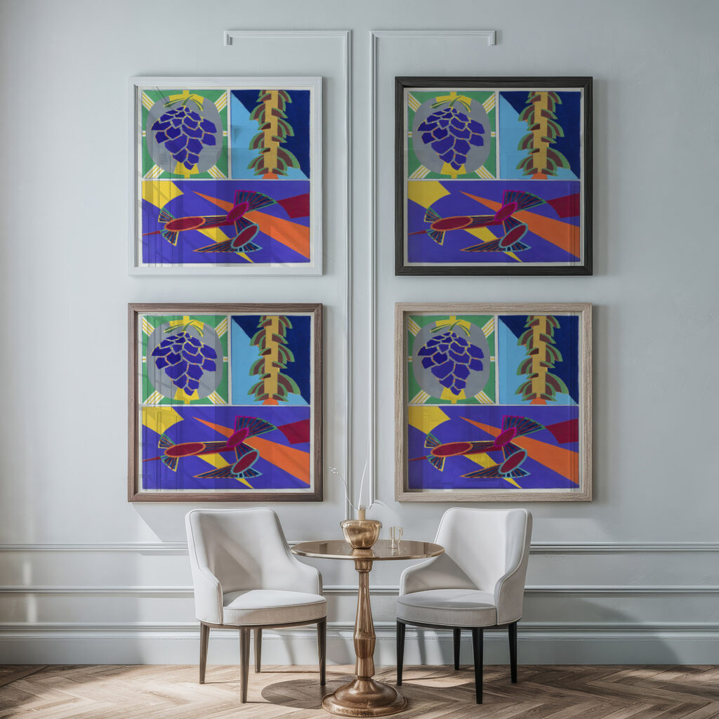 Creations Pl.13 1945 Jef de Schilder framed posters mockup