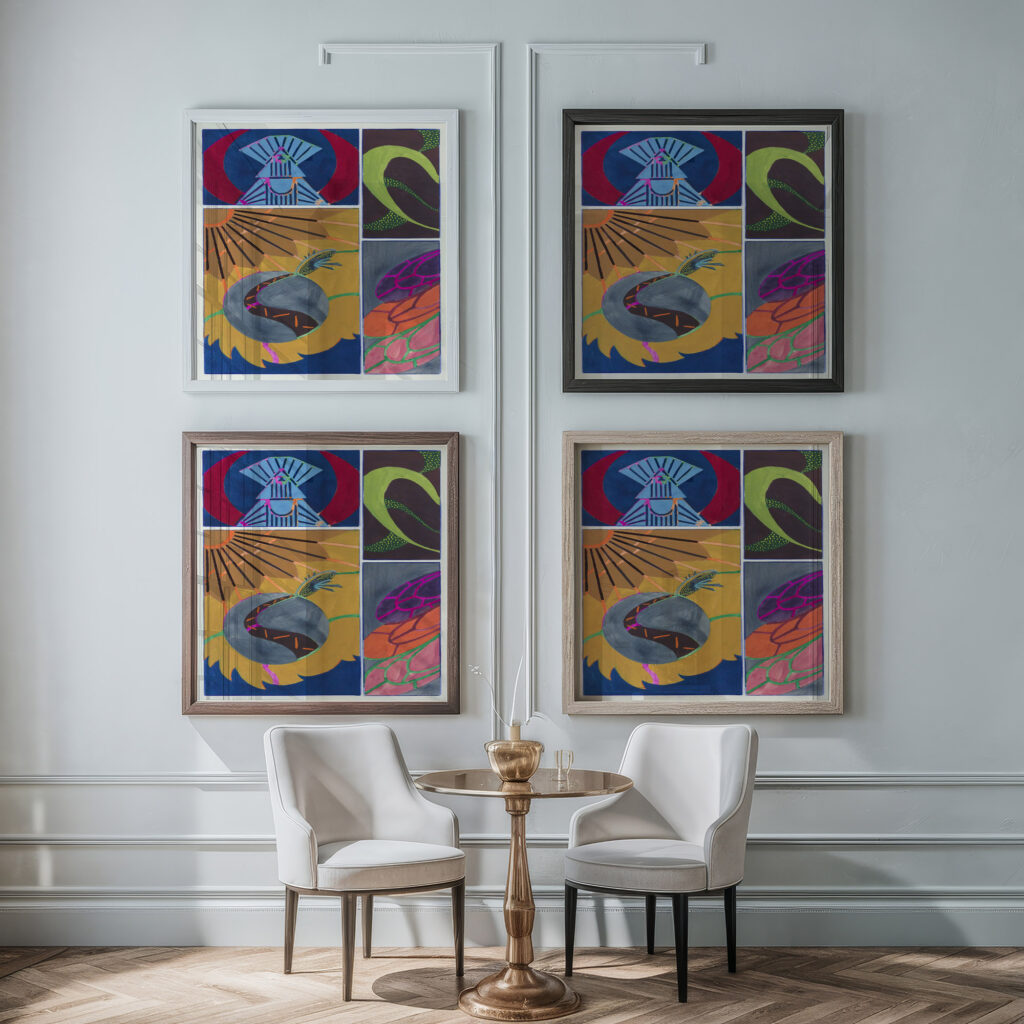 Creations Pl.14 1945 Jef de Schilder framed posters mockup