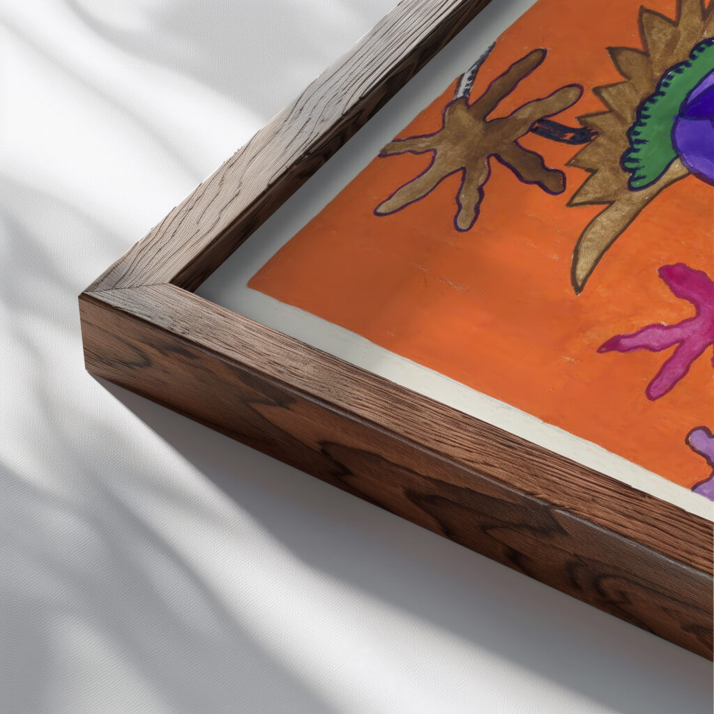 Creations Pl.16 1945 Jef de Schilder close up dark wood mockup