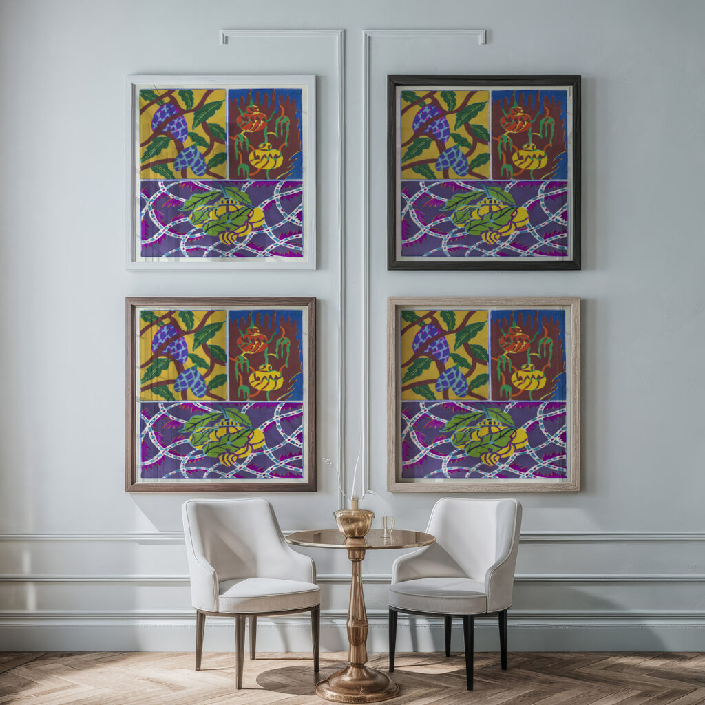 Creations Pl.18 1945 Jef de Schilder framed posters mockup