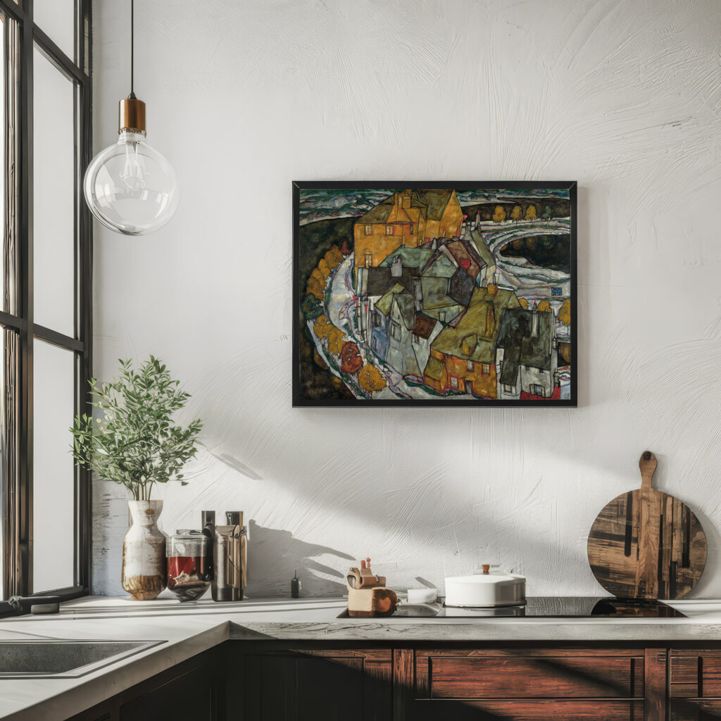 Crescent of Houses II 1915 Egon Schiele 6 mockup