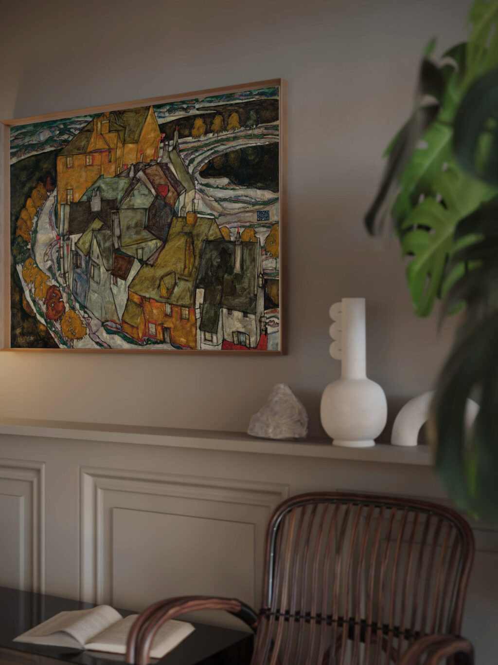 Crescent of Houses II 1915 Egon Schiele video mockup