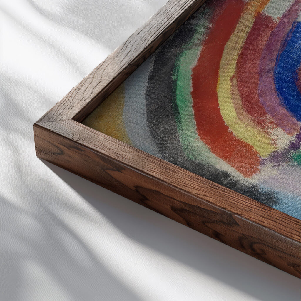 Crimes of Passion 1914 Robert Delaunay close up dark wood mockup