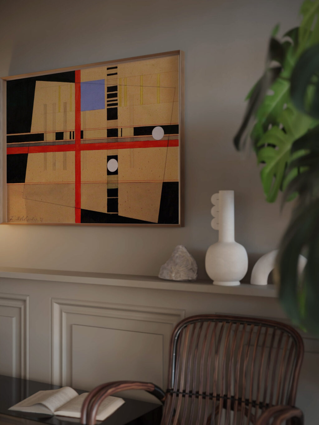 Croce rossa e palle bianche 1921 Laszlo Moholy Nagy video mockup