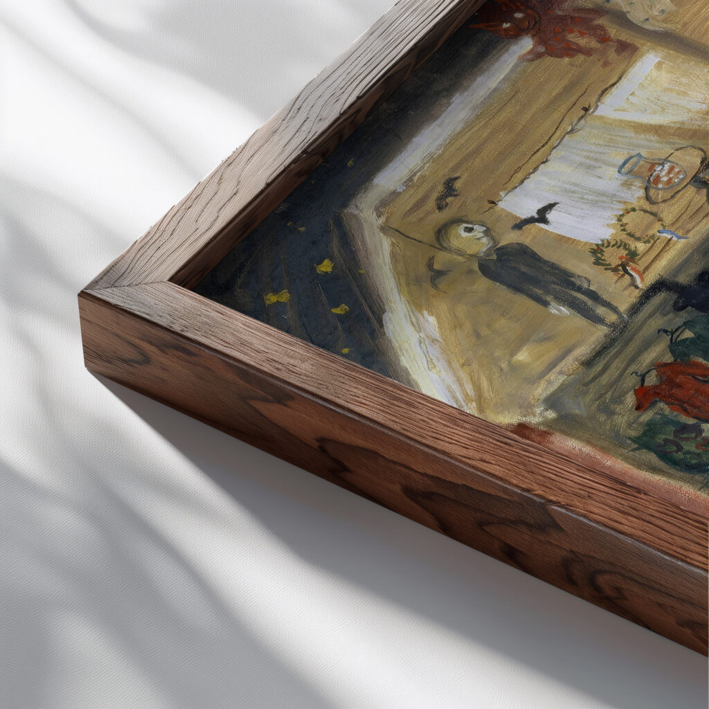 Cross Section of a House 1931 Walter Kurt Wiemken close up dark wood mockup