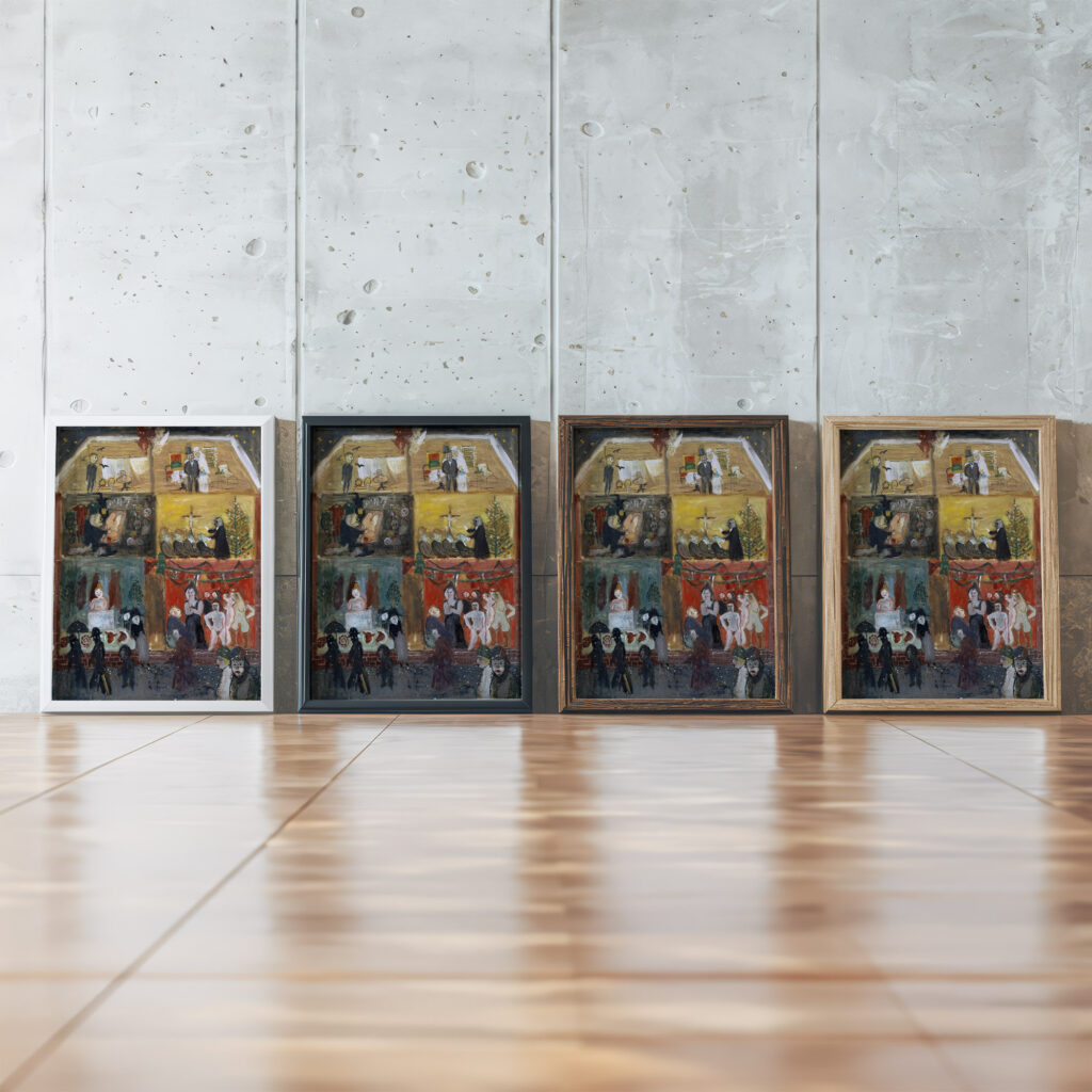 Cross Section of a House 1931 Walter Kurt Wiemken framed posters mockup