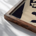 Crucifixion I 1913 Wilhelm Morgner close up dark wood mockup