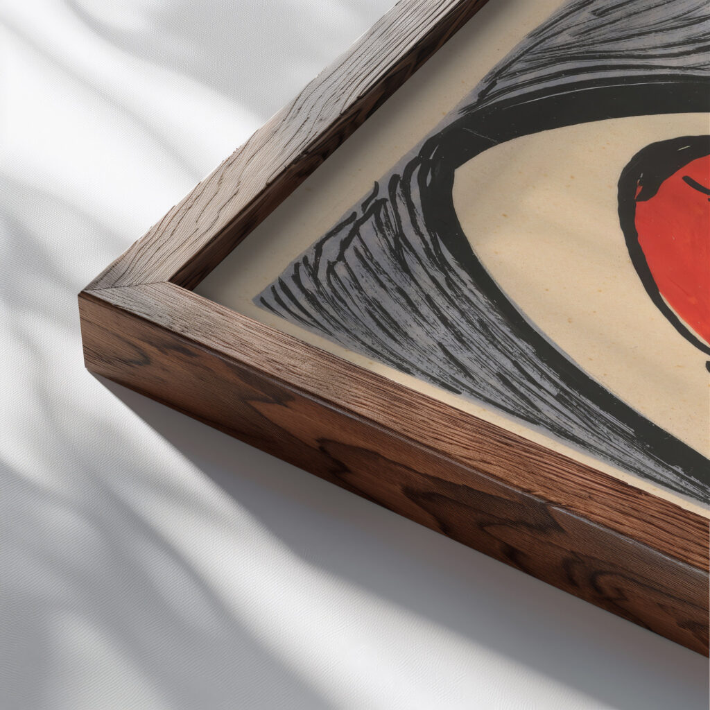 Crying women 1938 Mikulas Galanda close up dark wood mockup