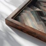 Crystal gradation 1922 Paul Klee close up dark wood mockup