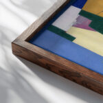 Cubist Composition 1920 Georges Valmier close up dark wood mockup