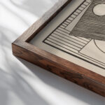 Cubist Composition Centre Noir 1921 Albert Gleizes close up dark wood mockup