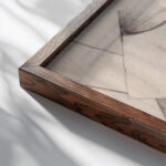 Cubist Composition – The Head 1912 1913 Oto Gutfreund close up dark wood mockup