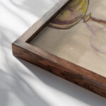 Cubist still life 1915 Zygmunt Waliszewski close up dark wood mockup