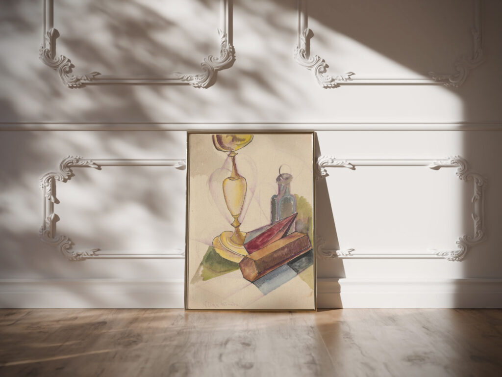 Cubist still life 1915 Zygmunt Waliszewski video mockup