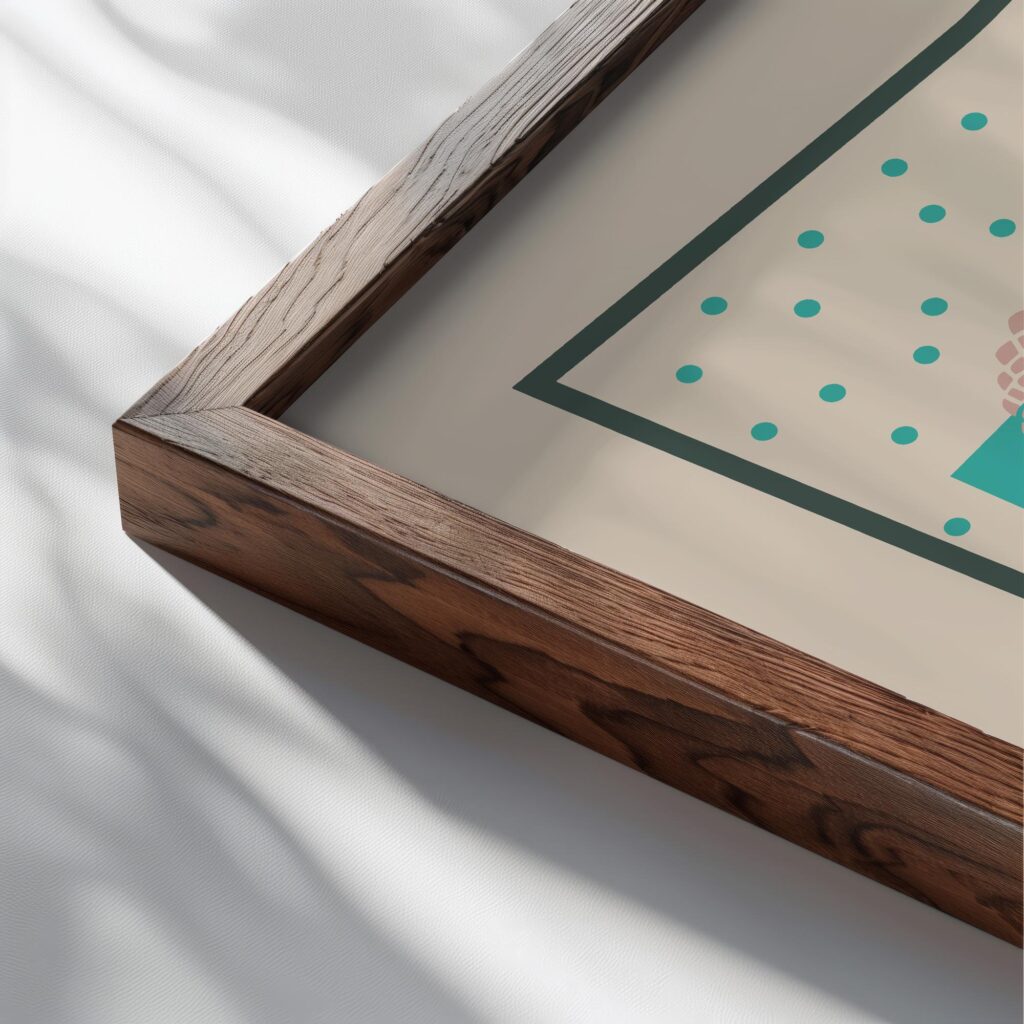 Dahlias close up dark wood mockup